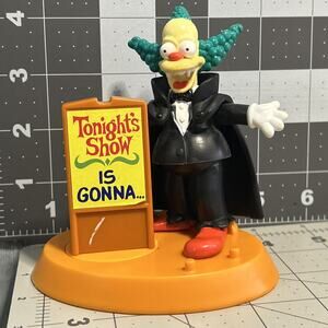 Vintage Simpsons Vampire Krusty the Clown Figure 2001 Burger King Fun Meal Toy